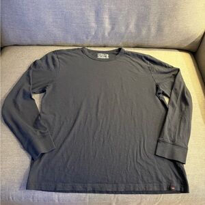 Faherty Navy Long Sleeve Tee